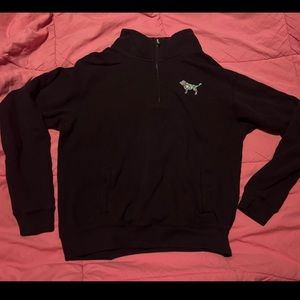 sparkly back black half zip from PINK
